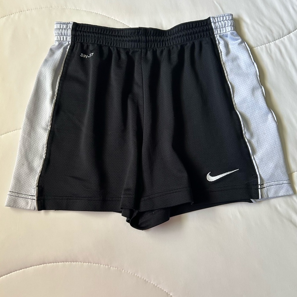 Nike Women's Black and Gray Athletic Shorts